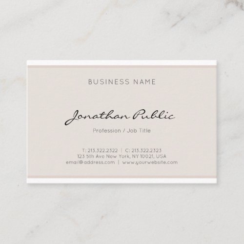 Professional Modern Simple Elegant Minimalistic Business Card
