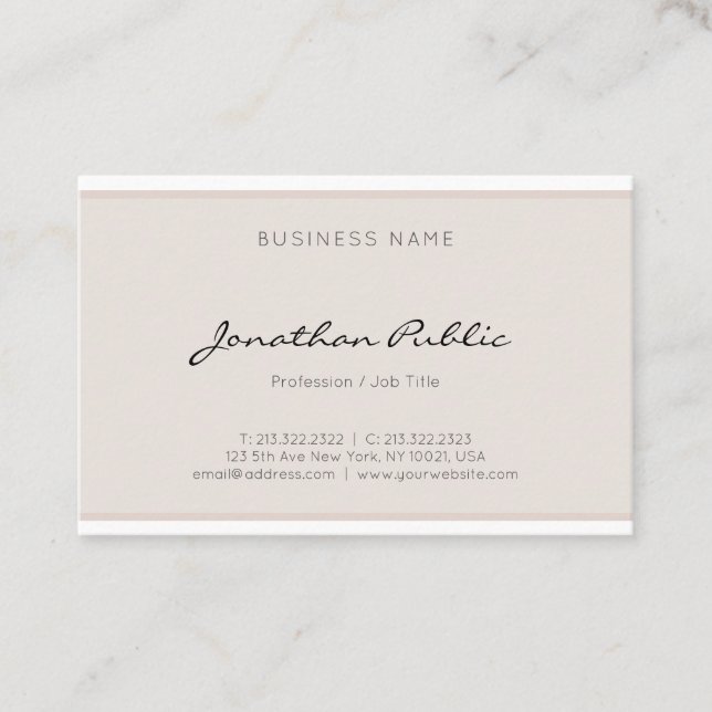 Professional Modern Simple Elegant Minimalistic Business Card (Front)