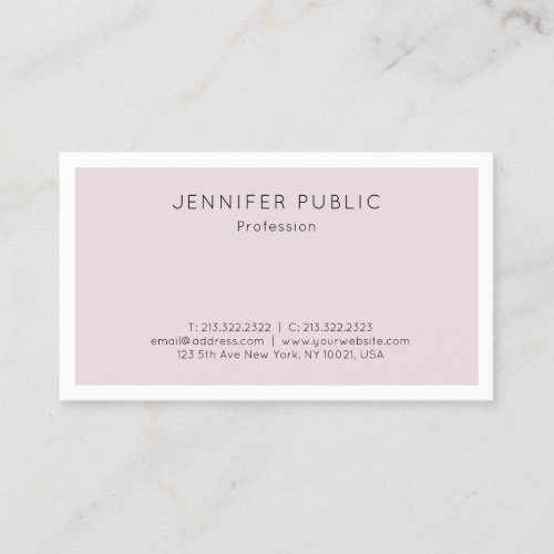 Professional Modern Simple Elegant Purple Plain Business Card