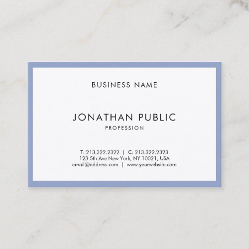Professional Modern Simple Graceful Trendy Plain Business Card