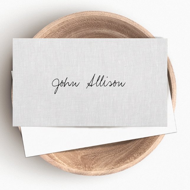 Professional Modern Simple Gray Minimalist Business Card (Creator Uploaded)