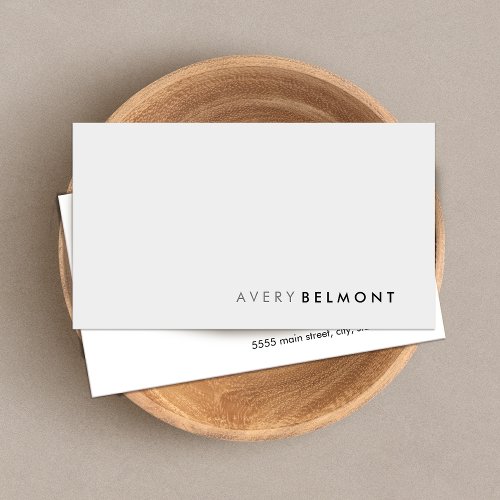 Professional Modern Simple  Gray Minimalist Business Card