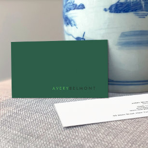 Professional Modern Simple Green Minimalist Business Card