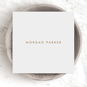 Professional Modern Simple Grey Gray Square Square Business Card