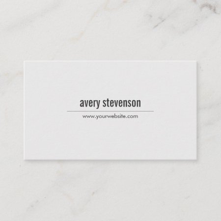 Professional Modern Simple Light Gray Minimalist Business Card