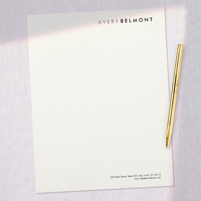 Professional Modern Simple Minimalist Letterhead (Creator Uploaded)