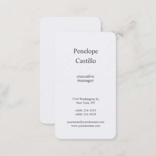 Professional Modern Simple Minimalist Plain Business Card