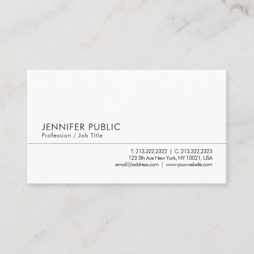 Professional Modern Simple Personalized Template Business Card