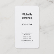 Professional Modern Simple Plain Black & White Business Card