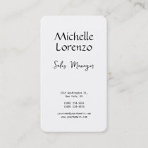 Professional Modern Simple Plain Black & White Business Card