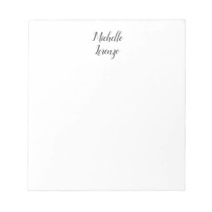 Professional Modern Simple Plain Black & White Notepad