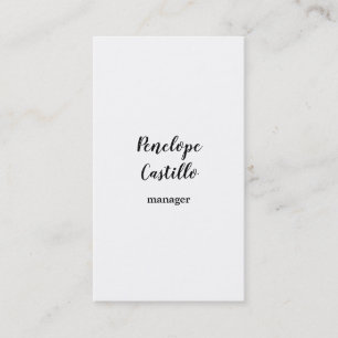 Professional Modern Simple Plain Handwritten Business Card