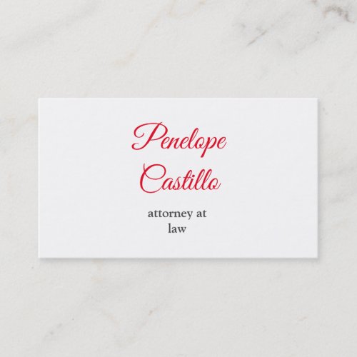 Professional Modern Simple Plain Handwritten Business Card