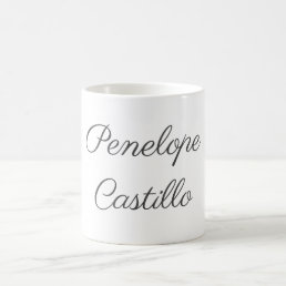 Professional Modern Simple Plain Handwritten Coffee Mug
