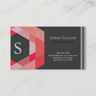 Professional Modern Simple Plain Logo Monogram Business Card