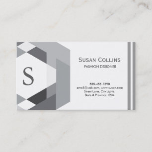 Professional Modern Simple Plain Logo Monogram Business Card