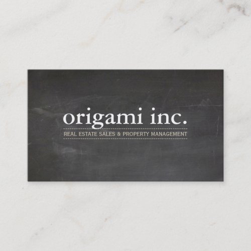PROFESSIONAL modern simple rustic chalkboard look Business Cards