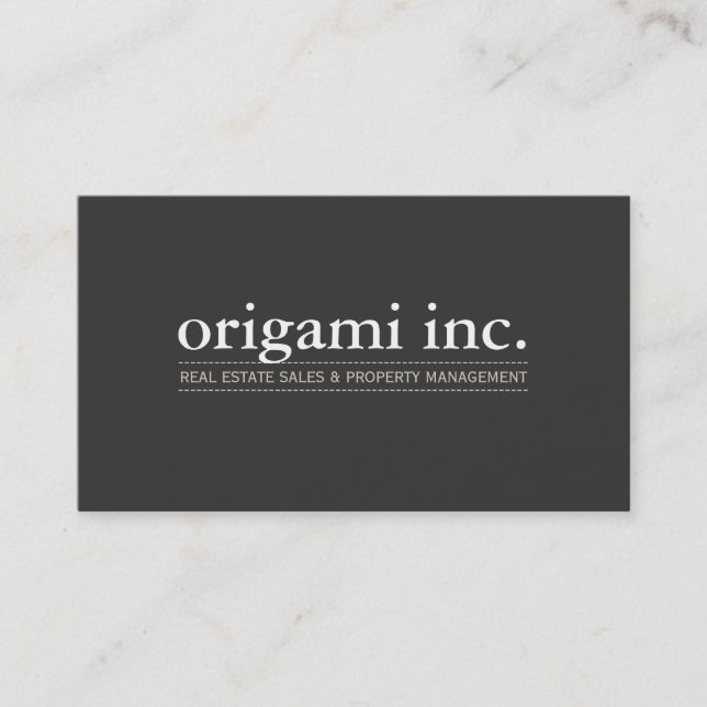PROFESSIONAL modern simple smart charcoal grey Business Card (Front)