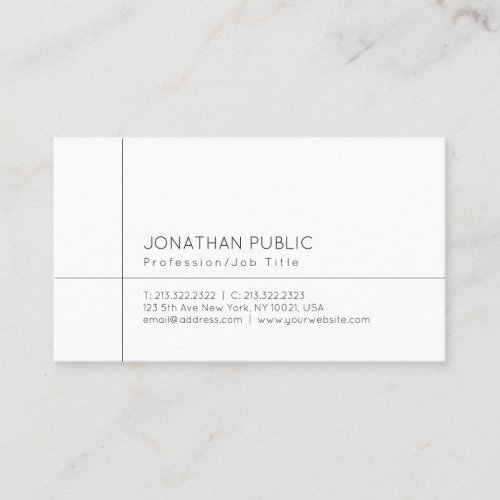 Professional Modern Simple Sophisticated Plain Business Card