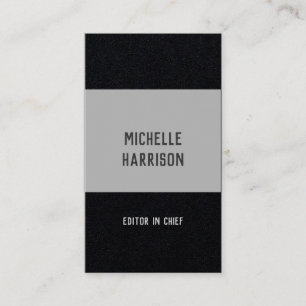 Professional Modern Simple Stylish Black Grey Business Card