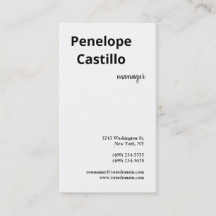 Professional Modern Simple Stylish Black & White Business Card
