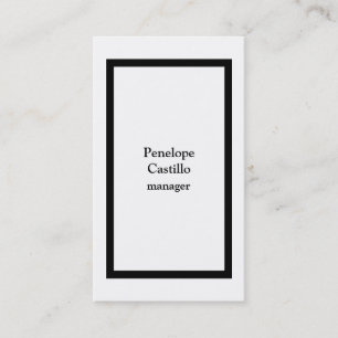 Professional Modern Simple Stylish Black & White Business Card