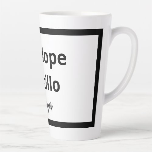 Professional Modern Simple Stylish Black  White Latte Mug