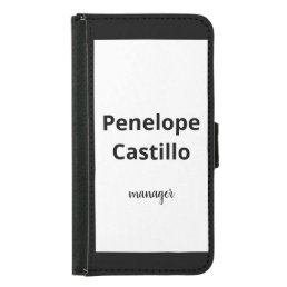 Professional Modern Simple Stylish Black &amp; White Samsung Galaxy S5 Wallet Case