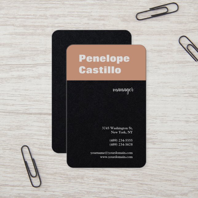 Professional Modern Simple Stylish Business Card (Front/Back In Situ)