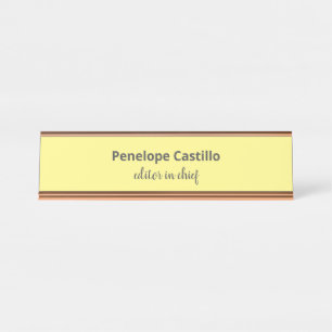 Professional Modern Simple Stylish Desk Name Plate