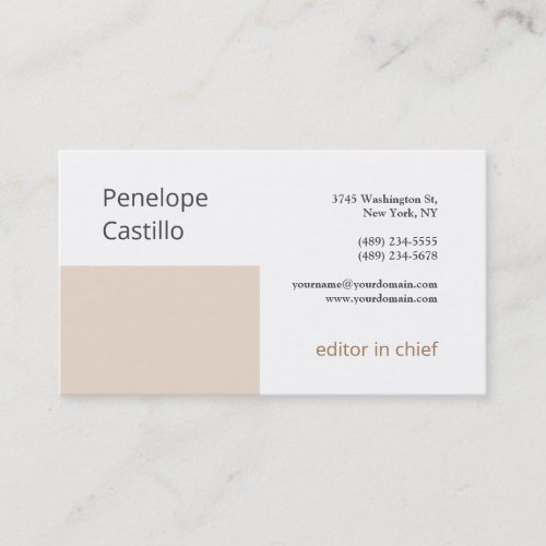 Professional Modern Simple Stylish Minimalist Business Card