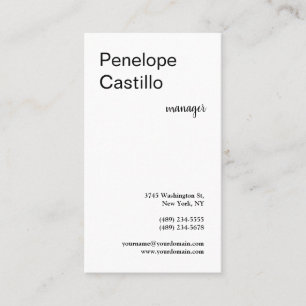 Professional Modern Simple Stylish Plain Business Card