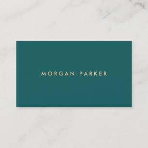 Professional Modern Simple Teal Green Business Card