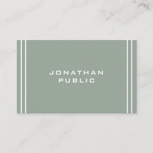 Professional Modern Simple Template Elegant Green Business Card