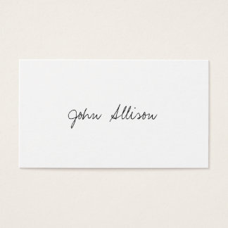 Professional Modern Simple White Minimalist Business Card