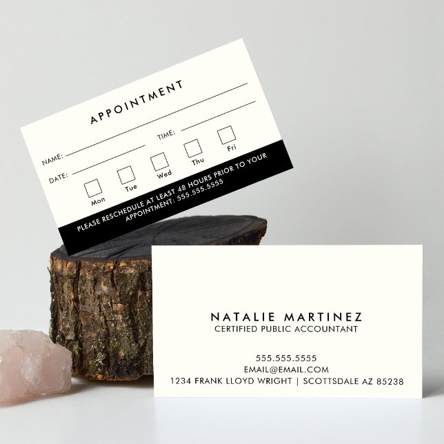 Professional Modern Simple Your Next Appointment Business Card (Creator Uploaded)