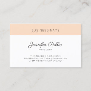 Professional Modern Sleek Design Elegant Plain Business Card