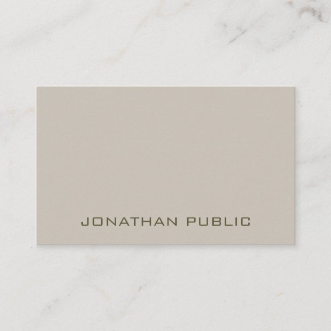 Professional Modern Sleek Design Elegant Template Business Card (Front)
