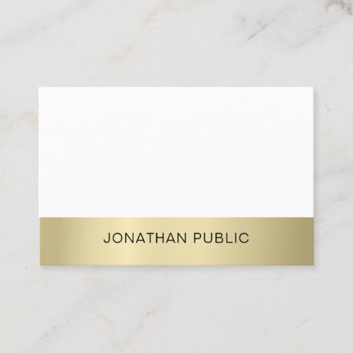 Professional Modern Sleek Plain Gold Look Luxury Business Card
