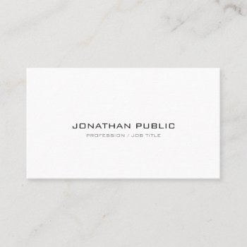 Professional Modern Sleek Plain Sophisticated Business Card by art_grande at Zazzle