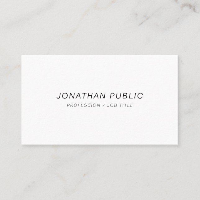 Professional Modern Sleek Template Trendy Elegant Business Card (Front)