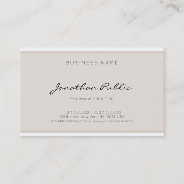 Professional Modern Smart Elegant Minimalist Cool Business Card (Front)