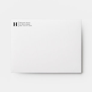 Professional Modern Split Line Monogram Business Envelope