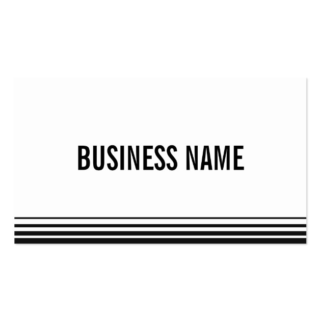 Professional Modern Stripes Bold Business Card