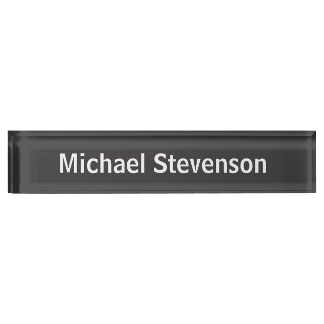 Professional Modern Style Business Desk Nameplate (Front)