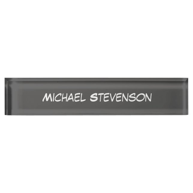 Professional Modern Style Business Desk Nameplate (Front)