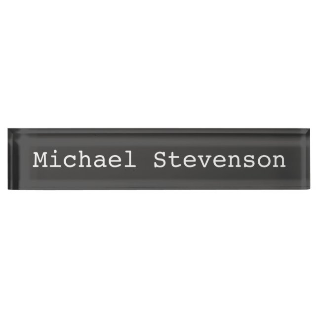 Professional Modern Style Business Desk Nameplate (Front)