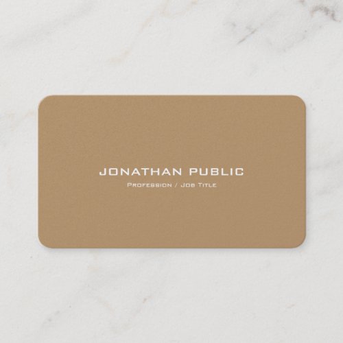 Professional Modern Stylish Brown Pearl Luxury Business Card