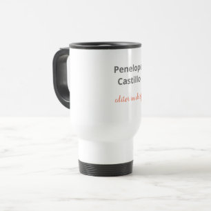 Professional Modern Stylish Calligraphy Travel Mug