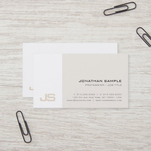 Professional Modern Stylish Design Monogrammed Business Card